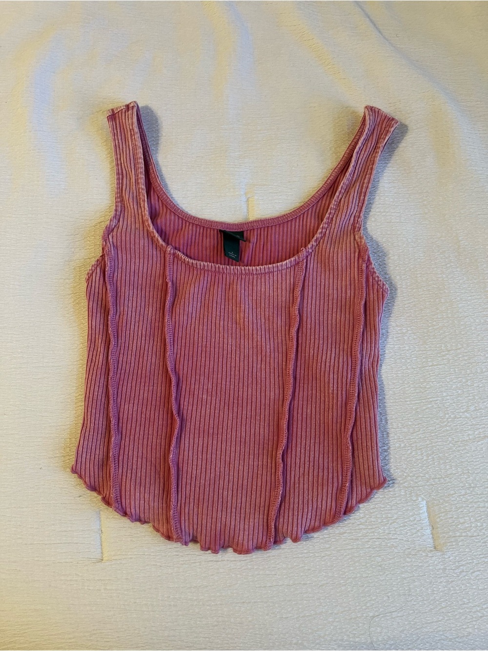 wild fable Ribbed Scoop Tank - Dusty Pink